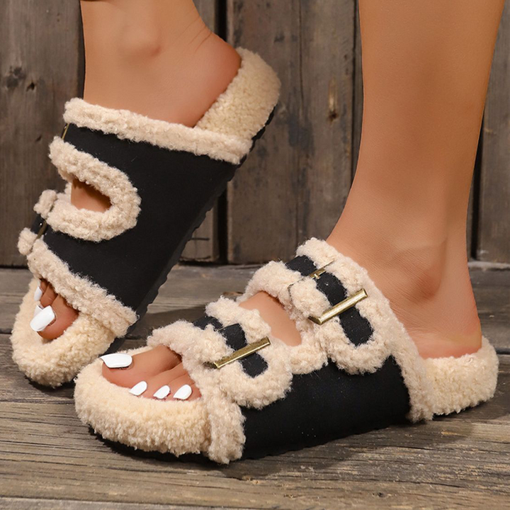 Faux Slippers Sliders