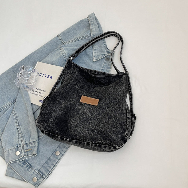 Strap Denim Shoulder Bag