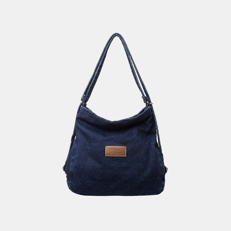 Strap Denim Shoulder Bag