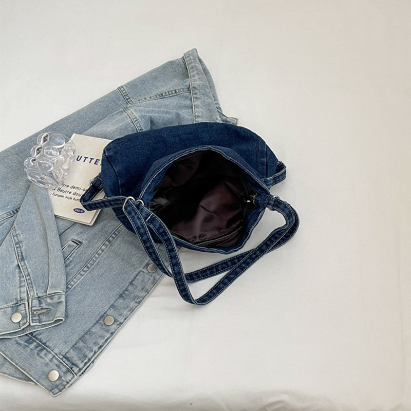 Strap Denim Shoulder Bag