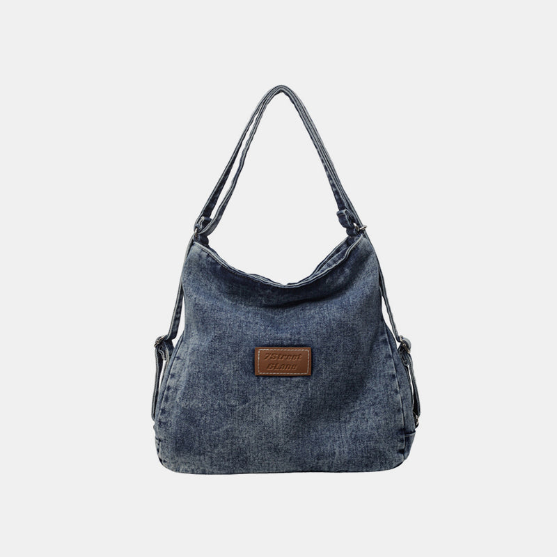 Strap Denim Shoulder Bag