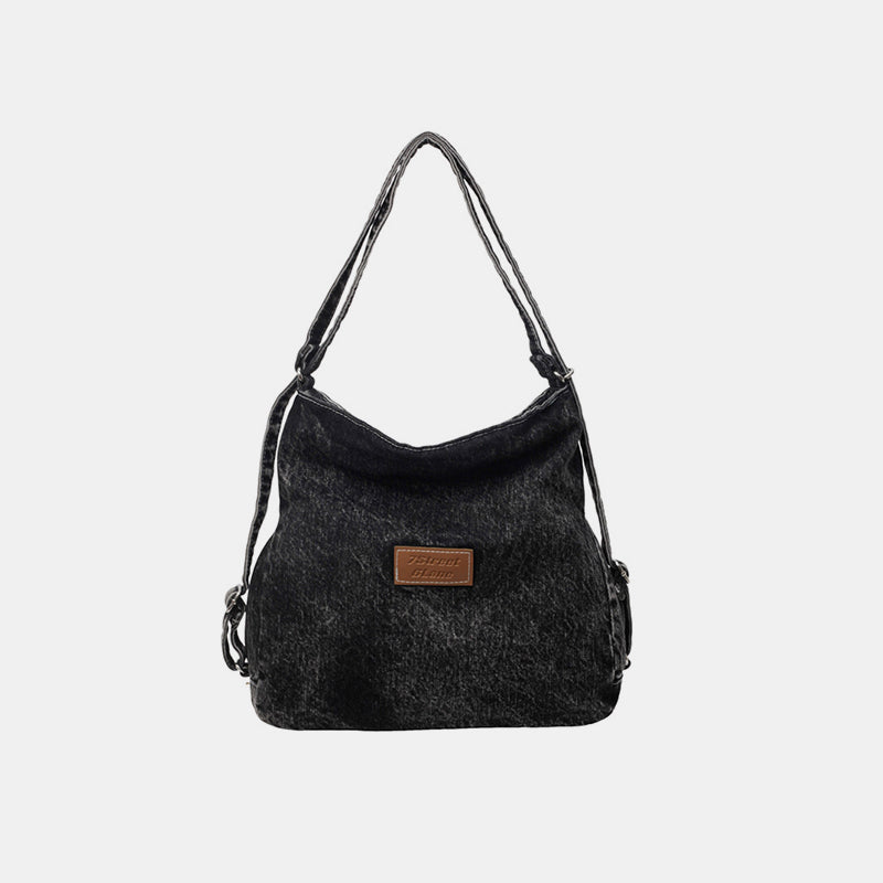 Strap Denim Shoulder Bag