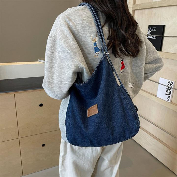 Strap Denim Shoulder Bag